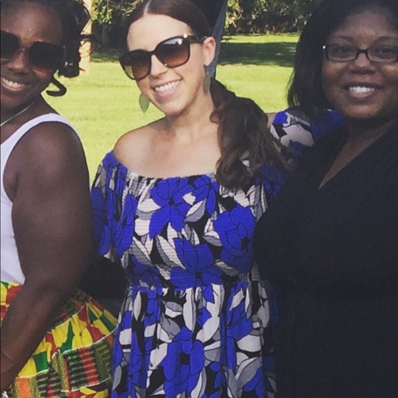 Free People Floral Off the Shoulder Dress Medium - Picture 4 of 7